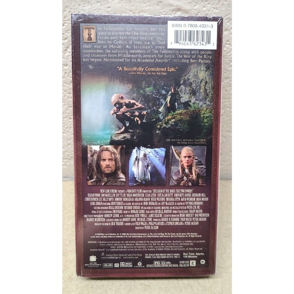 The Lord of the Rings The Two Towers VHS 2003 New and Sealed - Picture 3 of 5